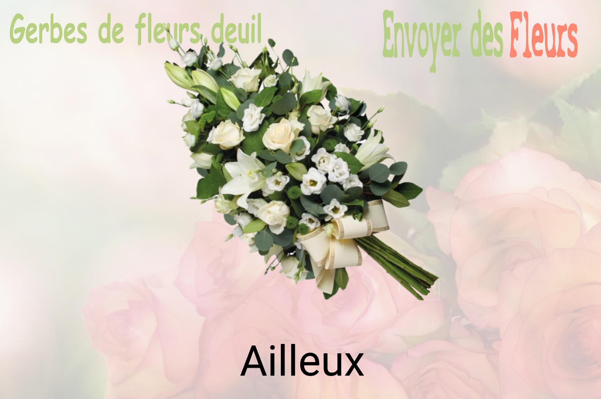 Gerbe de fleurs de deuil livrée à Ailleux